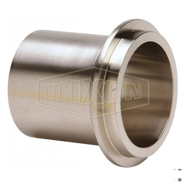 Long Weld Ferrule, 6 in Nominal, Male I-Line End Style, 316L SS, Domestic